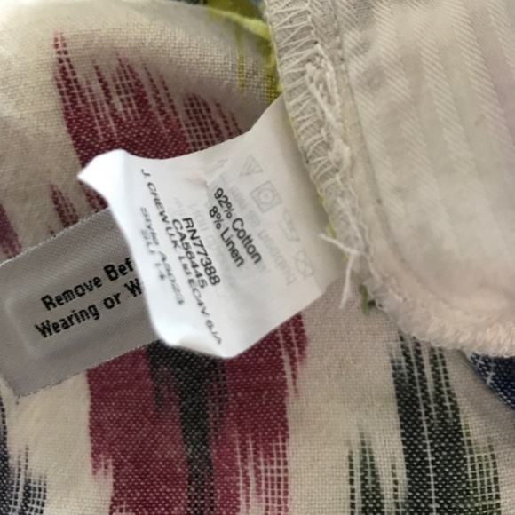 SALE J Crew Watercolor Ikat Short City Fit Cuffed - Picture 8 of 9